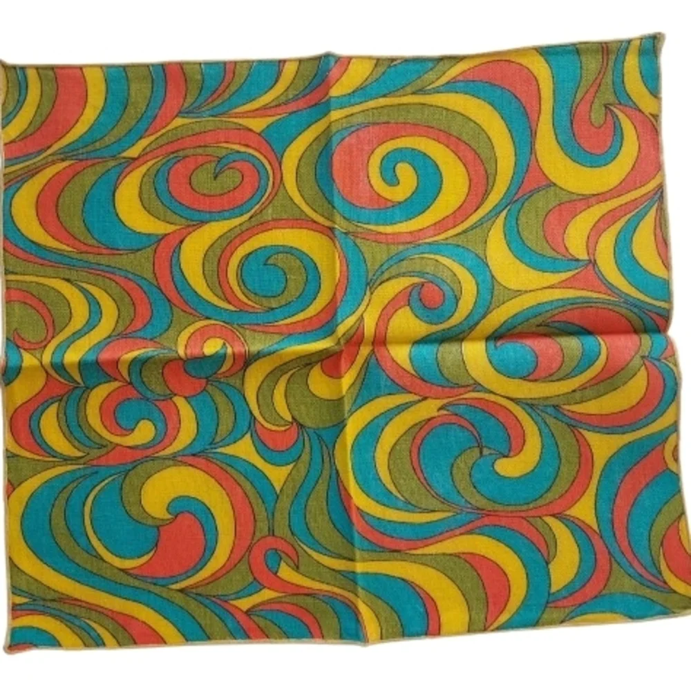 MCM Retro Mod Colorful Swirl Pattern Cocktail Napkins